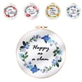 thumbnail image 3 of EastVita Embroidery Kit, Embroidery Starter Kit with Embroidery Cloth, 3 Needles, Frame, Thread, DIY Motivational Floral Needlepoint Kit for Living Room, Bedroom, 3 of 7
