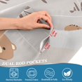 thumbnail image 5 of Yayeee Kitchen Curtains Tier Set of 2 Light Filtering 57"x36" Over Sink Window Panels, Cartoon Bear, 5 of 7