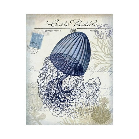 - Seaside Postcard Cream f Print Wall Art By Fab Funky