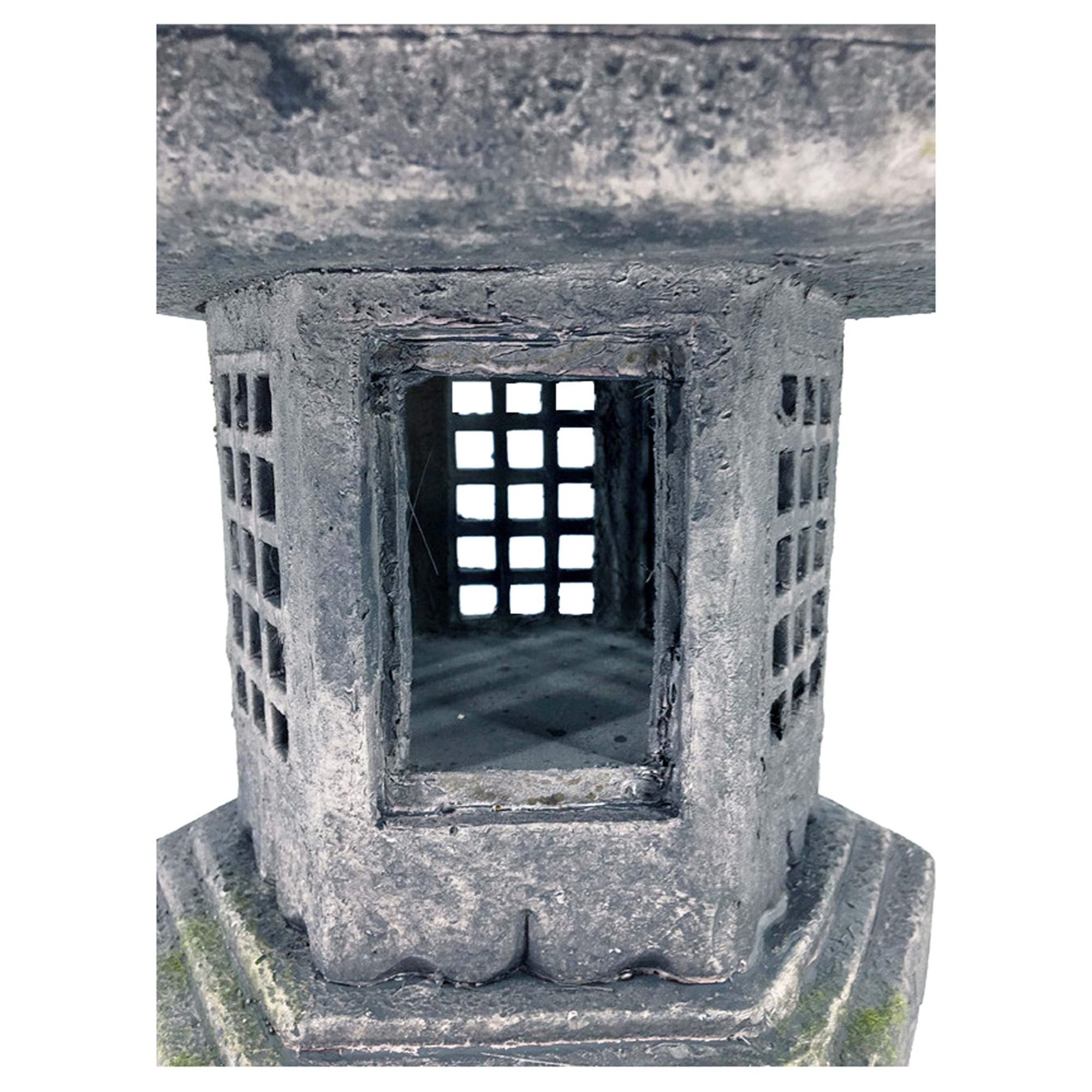 Hi-Line Gift Ltd. 40In Grey Stone Pagoda Lantern