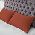 thumbnail image 3 of PiccoCasa 2 Pack Microfiber Pillowcases Soft Pillowcases with Envelope Closure, Non-Standard Rust Red, 3 of 8