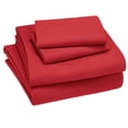 thumbnail image 1 of Juego de Sábanas Tacto Algodón Individual 3 Piezas Ultra Suaves y Frescas Color Rojo Kyuden Home, 1 of 4