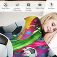 thumbnail image 3 of COMIO Football Throw Blanket for Bed Sofa Couch Rugby Sports Tie Dye Plush Blanket Room Decorative Soccer Ball Game Sherpa Blanket Gift for Bed Sofa Couch Football Lover Fuzzy Blanket, 3 of 6