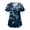 Navy, variant on COMVALUE Scrub Tops Women Short Sleeve Plus Size V Neck Fun Printed Scrubs Top Medical Nursing Uniforms with Pockets (Dark Blue, S)