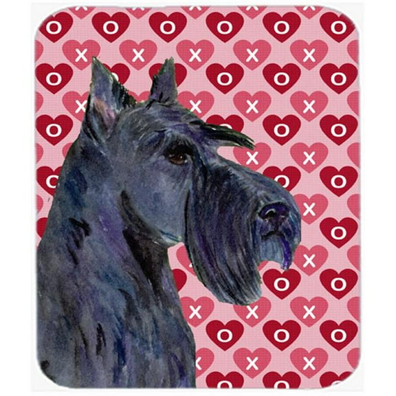 Scottish Terrier Hearts Love And Valentines Day Mouse Pad, Hot Pad Or Trivet