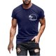 thumbnail image 1 of Camisas de Manga Larga para Hombres Casual Impreso Cuello Girado Abajo, Lado Dividido Botón Abajo Blusa para Al Aire Libre, Diario Y Primavera Verano, 1 of 5