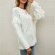 thumbnail image 5 of Blusa de suéter de punto de moda de gran tamaño con borlas de manga larga y cuello redondo para mujer Fridja ghj987+4699, 5 of 9