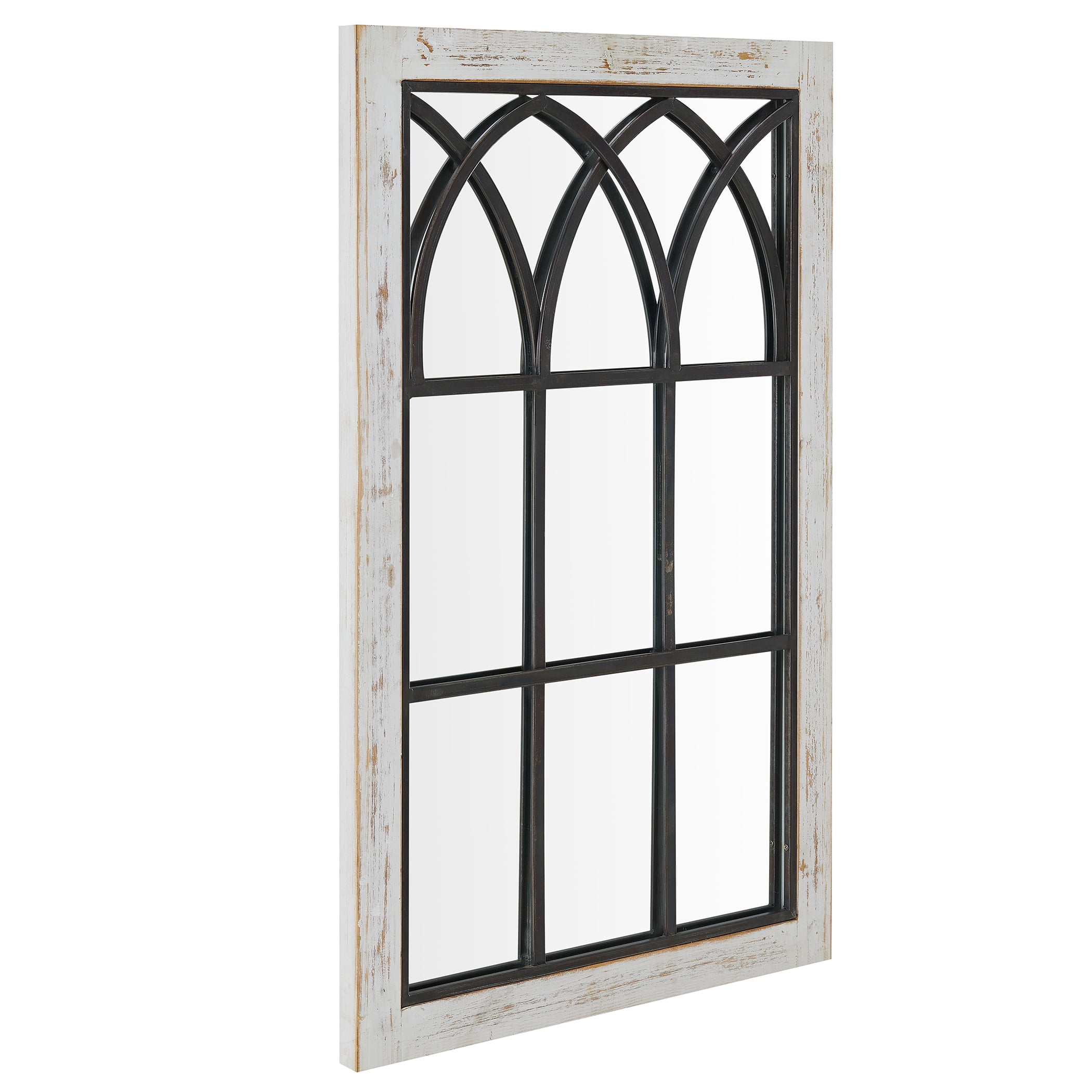 FirsTime & Co. White Vista Arch Wall Mirror, Farmhouse, Rectangular, 23.6 x 1.25 x 37.4 in