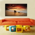 thumbnail image 4 of Beach Waves Canvas Art Beach Sunset Picture Wall Art Beach Landscape Framed Painting Wall Decor For Home Office Bedroom Reeady to Hang, 4 of 6