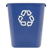 Rubbermaid Commercial - Medium Deskside Recycling Container, Rectangular, Plastic, 28 1/8 qt, Blue - Sold As 1 Each - Use beside wastebasket.