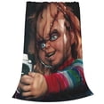 thumbnail image 6 of Lsque Chucky Pattern Fuzzy Fleece Throw Blanket Extra Large,Super Soft,Fluffy and Warm Blankets for Couch,Bed,All Season Use (60"x50"), 6 of 7