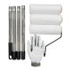 thumbnail image 1 of Kit de rodillo de pintura, mango extensible, brocha para murales, marco de rodillo de pintura con cubiertas para paredes. 4 segmentos, 1 of 9