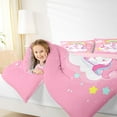 thumbnail image 5 of Feelyou Dreamy Unicorn Child Bedding Comforter Set, Cartoon Stars Rainbow Twin Comforter Sets, Girly Pink Animal Reversible Bedding Set, Lightweight Room Decor, 2 Pieces, 5 of 9