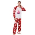thumbnail image 2 of Your-Sty Pink Christmas Tree Print Christmas Family Matching Pajamas Christmas Pjs Holiday Nightwear Sleepwear Sets Long Sleeve Pjs, 2 of 7