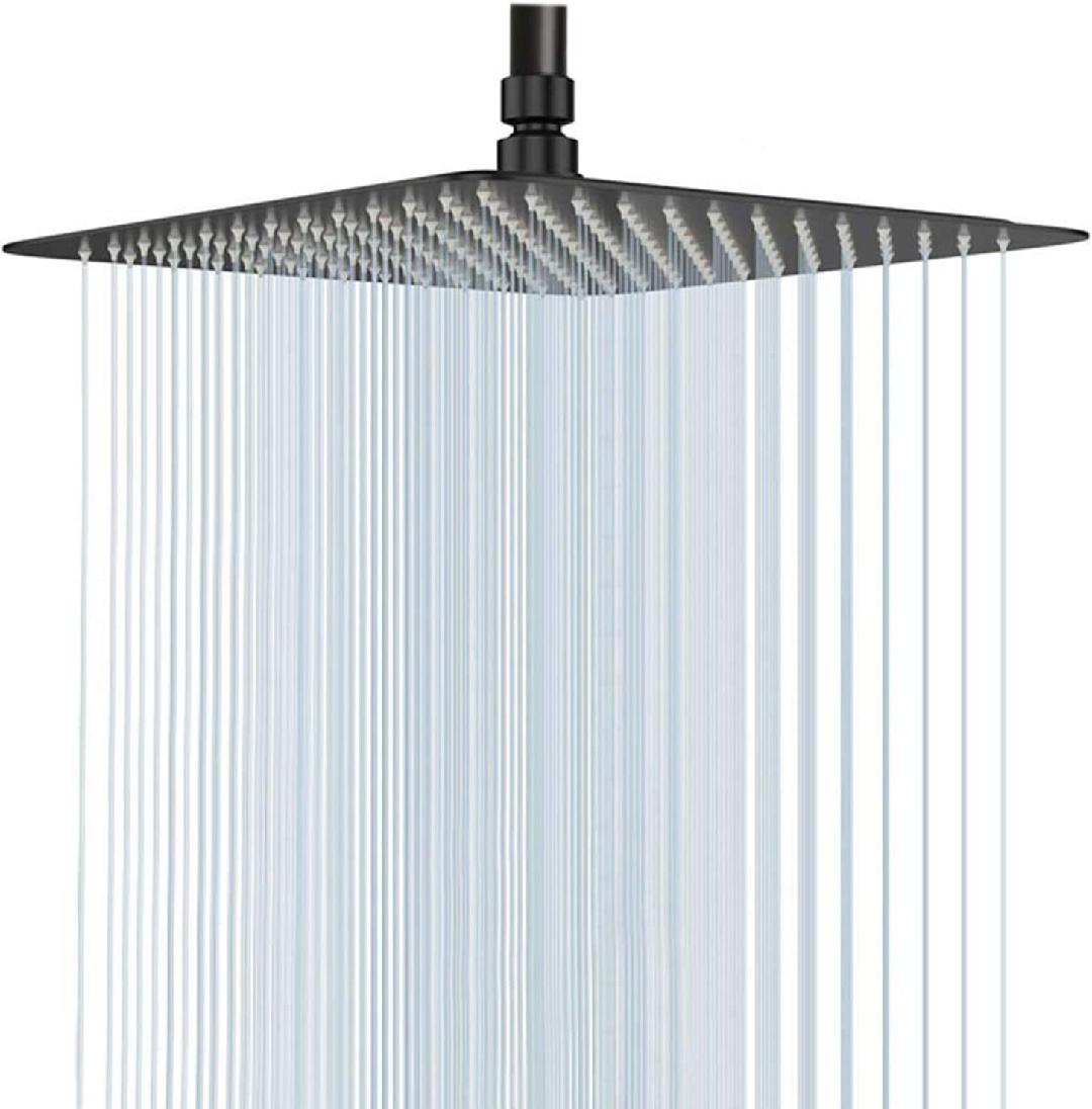 16 Inch Square Stainless Steel Shower Head Rain Style Large Shower Head
