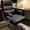 🌻Black_Base#606, variant on Office Seat Cushion, Faux Leather Chair Pad for Office, Barber and Computer Chairs, Waterproof Quilted Design, Thick Support for All-Day Comfort