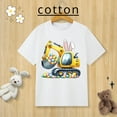 thumbnail image 2 of Camiseta de algodón puro para niños, camiseta con estampado de huevo de conejito de Pascua feliz, camiseta de manga corta con cuello redondo, ropa para niños, camiseta para bebés, ropa para niñas, 2 of 5