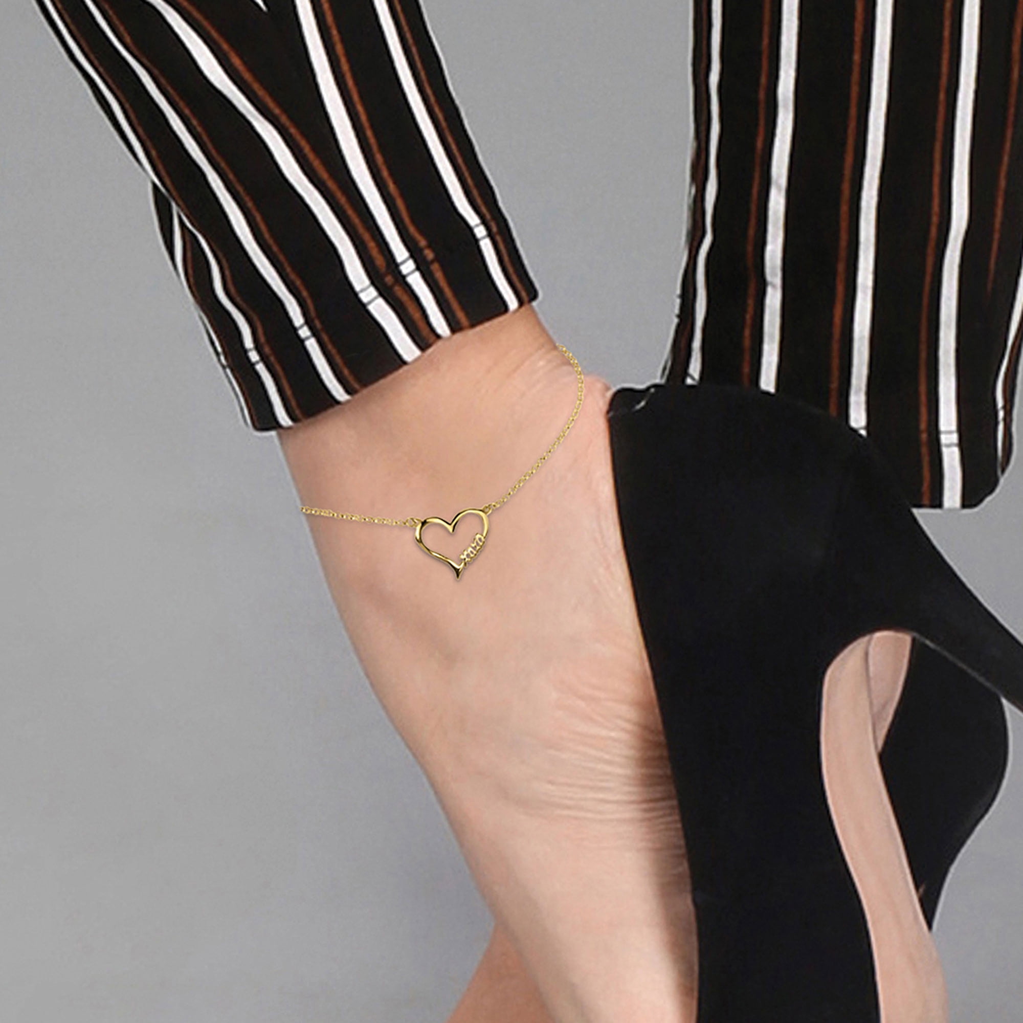 Open Heart "Hugs And Kisses" Anklet