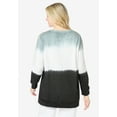 thumbnail image 2 of Woman Within Plus Size Tie-Dyed Knit Sweatshirt Tunic, 2 of 6