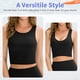thumbnail image 2 of Top corto deportivo reversible en canalé negro talla L, 2 of 7