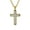 Gold color, variant on 14K Yellow Gold Golden Color Cross Pendant Necklace for Women Charms Crosses Jewelry Men Christianity Crucifix Religiou