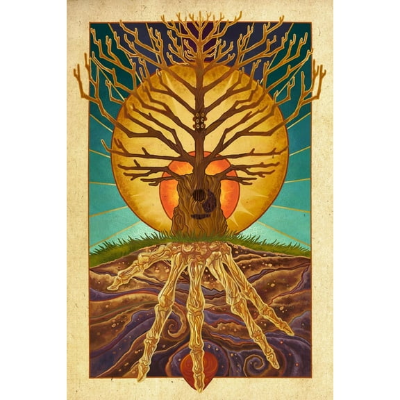 Art.com Guitar Tree Art Print by Lantern Press, 12" x 18"