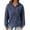 Navy, variant on QQAMB Women's Sweatshirt 1/4 Zip Collared V-Neck Waffle Knitted Pullover Casual Fall Long Sleeve Sweatshirts