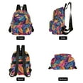 thumbnail image 4 of FORMRS Mini Backpack Purse for Women Quilted Travel Daypack Casual Shoulder Bag, Colorful Art Leaves Pattern, 4 of 7