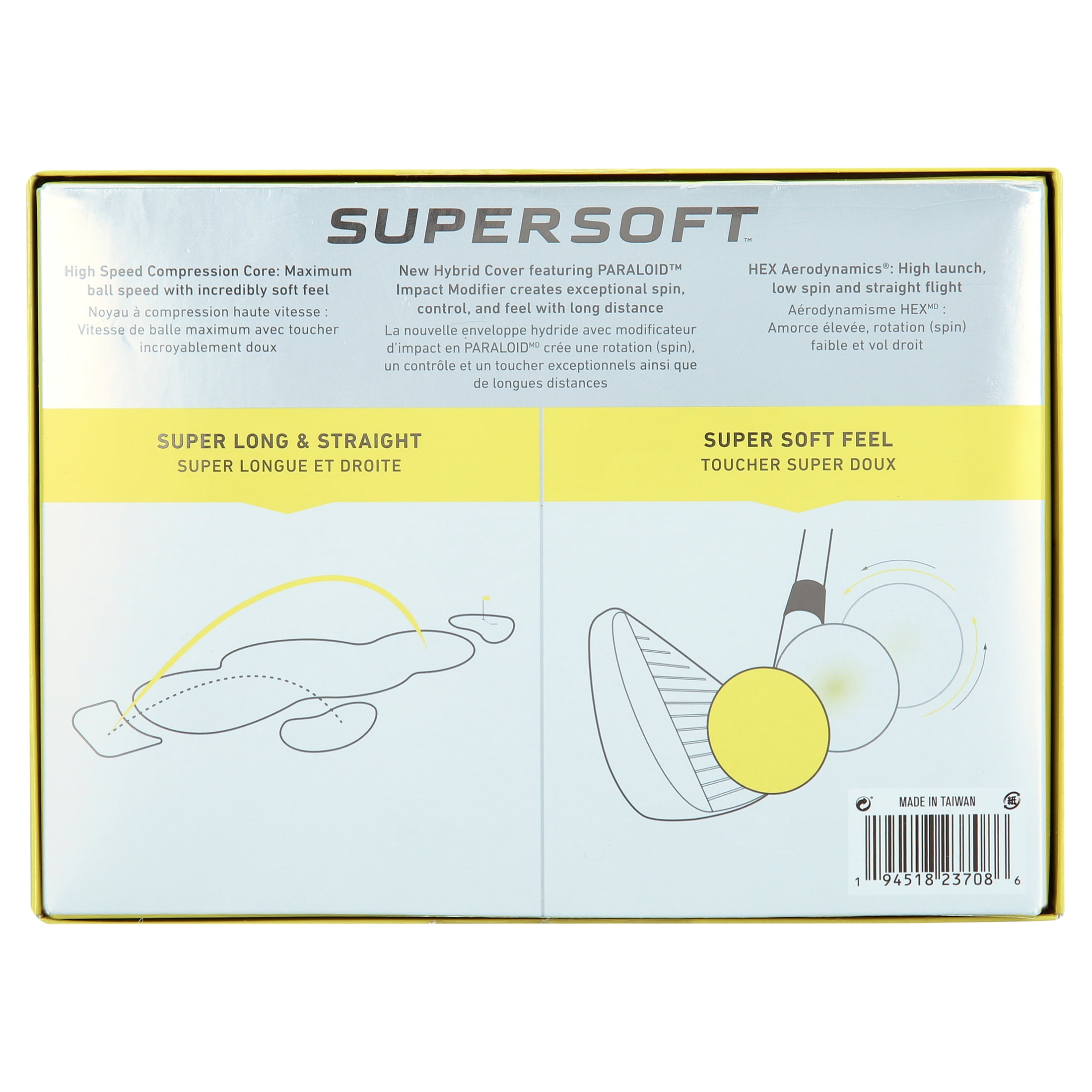 Callaway Supersoft 2021 Golf Balls, Yellow, 12 Pack