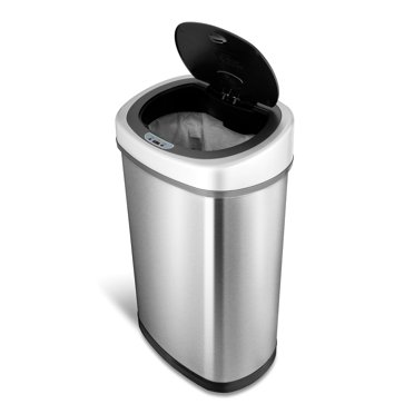 Nine Stars 13.2 Gallon Motion Sensor Trash Can – Stainless Steel, Automatic Kitchen Can