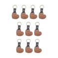 thumbnail image 3 of 10x PU cuero llavero de madera accesorios en blanco colgante llavero etiquetas clave hecho a mano DIY llaveros para bolsa aniversario Macarena Llavero, 3 of 8