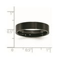 thumbnail image 6 of Chisel Stainless Steel Brushed Black IP-plated 5mm Flat Band, 6 of 7