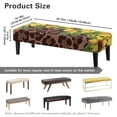 thumbnail image 7 of Jiueut Leopard Sunflower Pattern Dining Bench Cover, Wear Resistant Chair Seat Protector Cover Non Slip Rectangle Bench Cushion Home Decor Accessorie for Dining Room Living Room Kitchen, 7 of 7