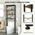 thumbnail image 6 of Demi Bonn Toilet Storage Rack, Towel Rack, Towel Holder, 4-Tier Freestanding Over the Toilet Storage Rack, for Bathroom, Rustic Brown, 6 of 6