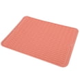 thumbnail image 3 of Dish Drying Mat Dish Drying Mat Rubber Food Grade Insulation Pad Hollow Anti Fall Drainage Mat Filter Anti Slip Insulation Mat for Sink Debris Kitchen Dish Drying Mat, 3 of 7