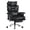 Black, variant on Bigzzia Big and Tall PU Leather Office Chair with Footrest, High Back Executive Office Chair with Lumbar Support and Adjustable Headrests, Brown