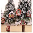 thumbnail image 3 of 36 piezas de adornos navideños, colgantes navideños de madera, decoración de árbol de Navidad, colgante de Papá Noel, muñeco de nieve, rienda colgante para árbol de Navidad, color, 3 of 5