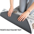 thumbnail image 3 of 70x26 Inch Yoga Towel, Sweat Absorbent Non-Slip Mat for Hot Yoga, Pilates & Fitness,Cat Floral Insect White Pattern, 3 of 5