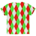thumbnail image 2 of Christmas Jester Harlequin Costume All Over Youth T Shirt Multi YLG, 2 of 2