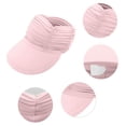 thumbnail image 5 of WCJM Women's High Ponytail Sun Visor Hat Wide Brim UPF50 Lightweight Breathable Quick Dry Foldable for Hiking Tennis Running Cap, 5 of 5