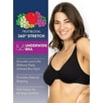 thumbnail image 5 of Fruit of The Loom Women's 2-Pack Unlined Underwire Cotton Bra Color-Black, 36D, 5 of 6