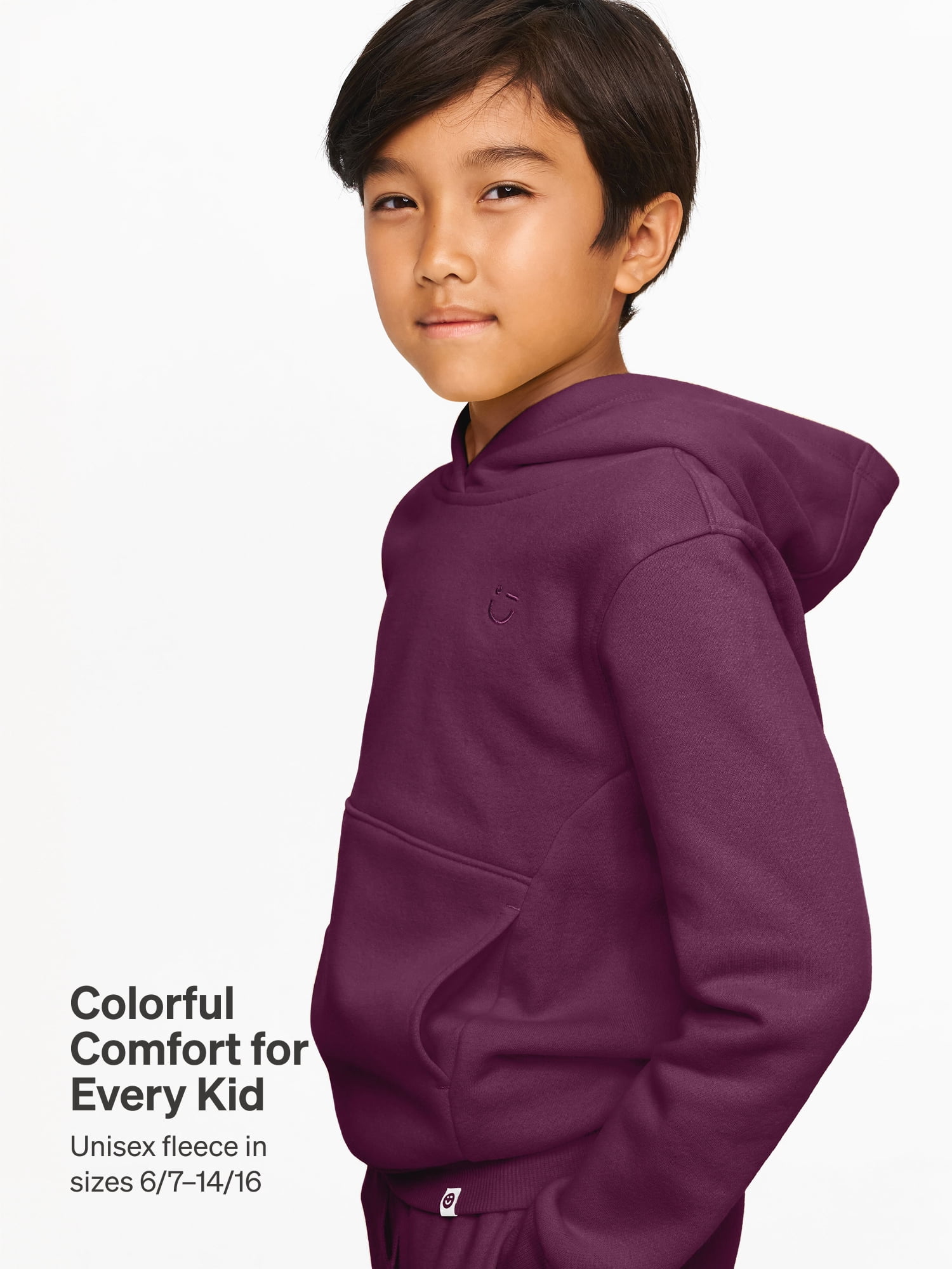 Color Mix by Garanimals Kids Fleece Hoodie, Sizes 6–16
