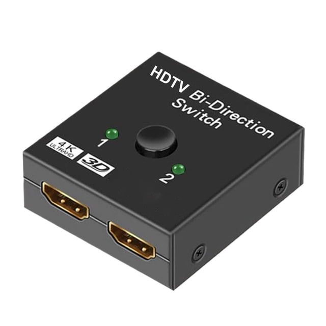 Commutateur Vidéo 4K HD, Concentrateur Multimédia Intelligent Bidirectionnel à 2 Ports