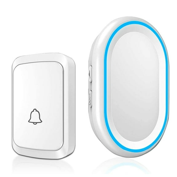Wireless Door Bell, Mini Waterpoof Doorbell Chime Operating at 1000 Feet with 58 Melodies, 4 Volume Levels & LED Flash