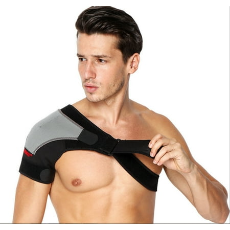 - Shoulder Support Adjustable Shoulder Wrap Belt Band Gym Sport Brace for Right Shoulder