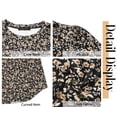 thumbnail image 6 of Fantaslook Plus Size Womens Long Sleeve Shirts Fall Tunic Tops Casual Crewneck Floral Blouses, 6 of 9