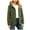Army Green, variant on Womens Sherpa Lined Hoodie Thermal Full Zip Fleece Hoodie Winter Warm Jackets Trendy Hooded Long Sleeve Outfits (L, Army Green)