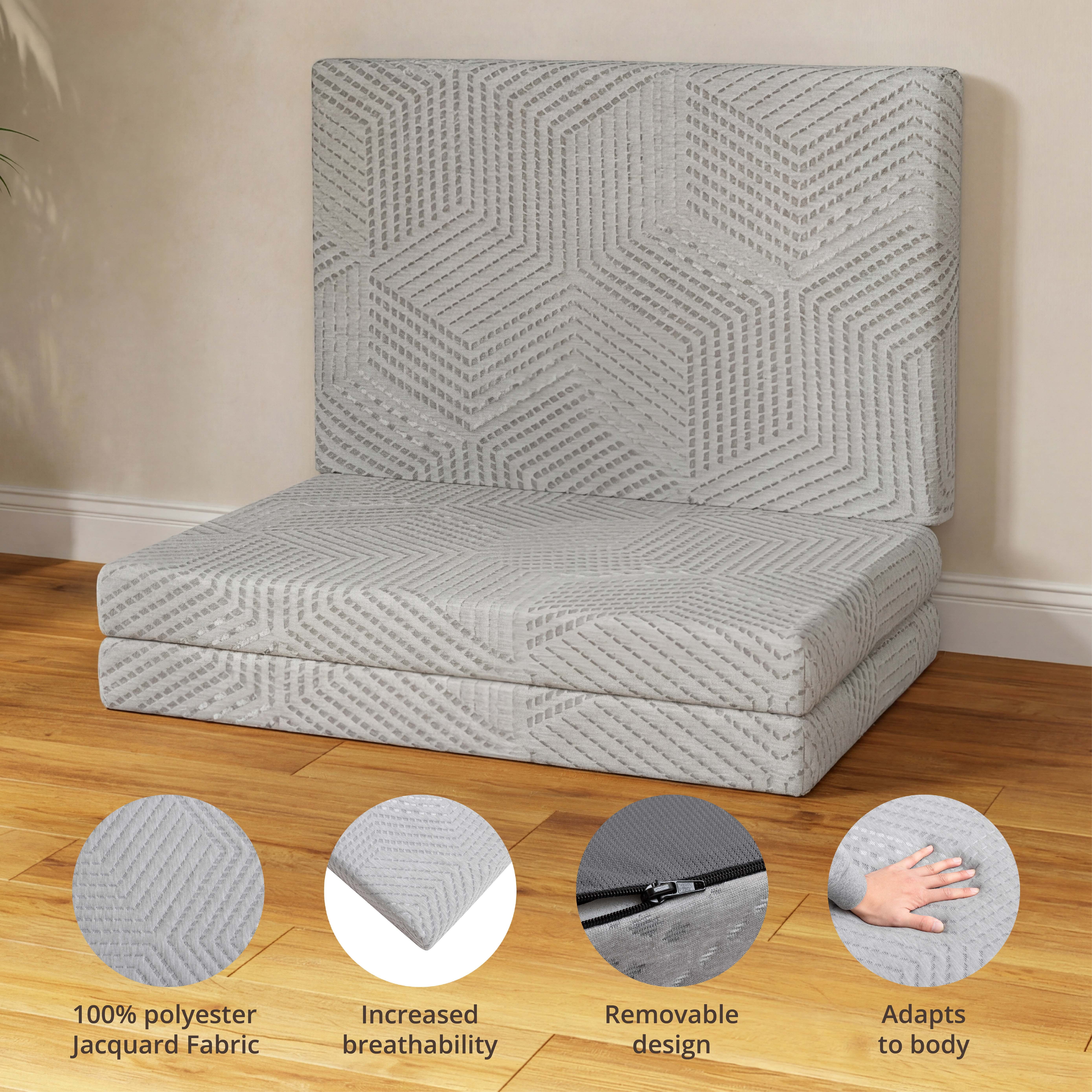 EGOHOME 4" Tri-folding Memory Foam Mattress, Single