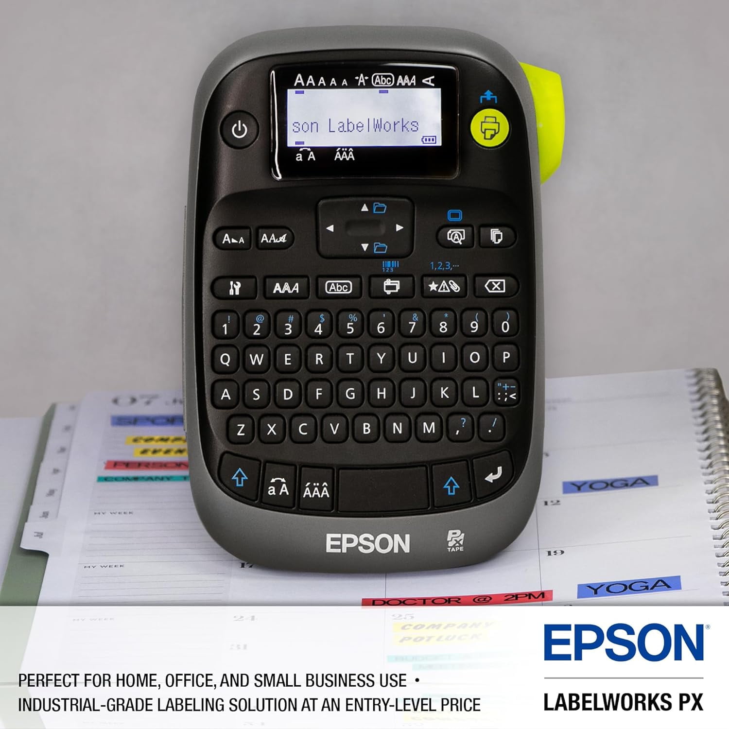 LABELWORKS  LW-PX300VP Industrial Label Maker Complete Kit - with Accessories, Sticker Labels, Magnetic Tape Compatible, Only Uses 203 & 205 Shrink Tube Tapes, Portable Handheld Printer
