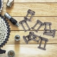 thumbnail image 3 of UPOUART 10Set Steel Chain Connecting Link Double Rows Joint Design for Bicycle Chain 0.98X0.71X0.31in, 3 of 7